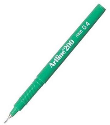 Shachihata Artline200 0.4 Fibeliner Kalem Yeşil Renk