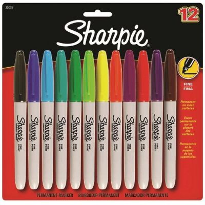 Sharpie Fine Permanent Markör Karışık Renkli 12 li