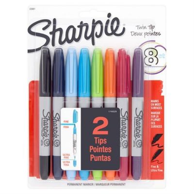 Sharpie Twin Tip Permanent Markör 8 Karışık Renkli 8 li