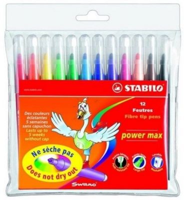 Stabilo Power Max Keçeli Kalem 12 li 980/12-01