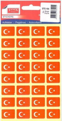 Tanex Bayrak Hologram Etiketi 2 li 22x15 mm STC-154
