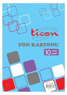 Ticon 10 Renk Fon Kartonu 25x35 78366