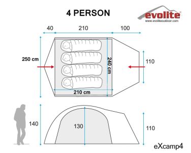  Evolite Excamp 4 Pro Çadır - 4 Mevsim