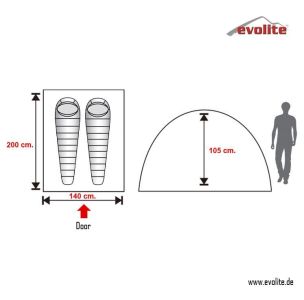  Evolite Trip Mono Dome 2 Kişilik Çadır