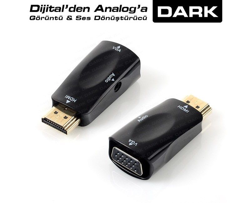 Dark DK-HD-AHDMIXVGA2 HDMI To VGA,Ses Analog Dönüş