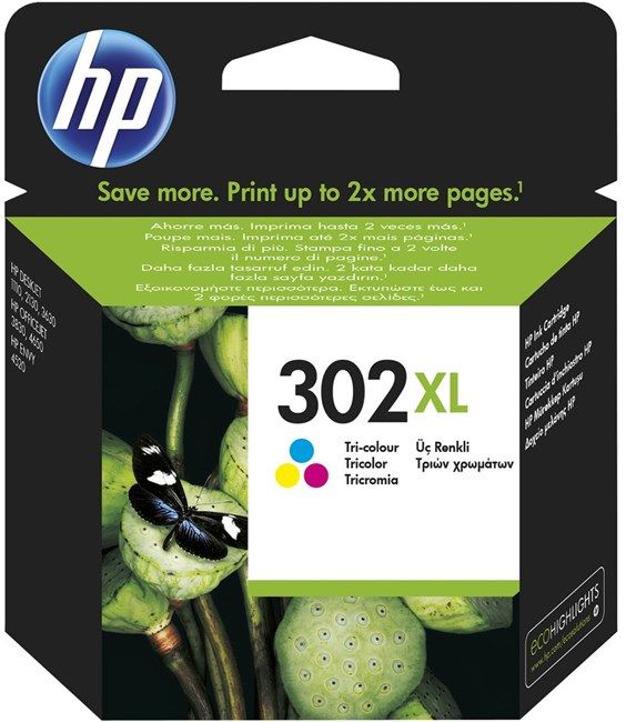 HP F6U67A Renkli Mürekkep Kartuş (302XL)