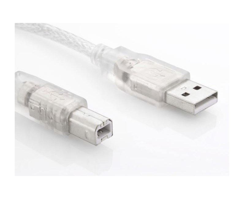 S-link SL-U2015 Usb2.0 1.5m Şeffaf Yazıcı Kablo