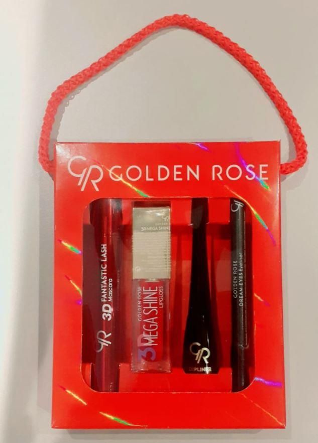 Golden Rose Sevgililer Günü Özel Karma Kofre Set 1 (Maskara-Lipgloss-Dipliner-Eyeliner)