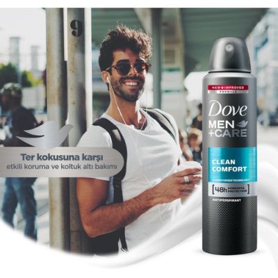  Dove Clean & Comfort Anti-Perspirant Erkek Deodorant Sprey 150 ml