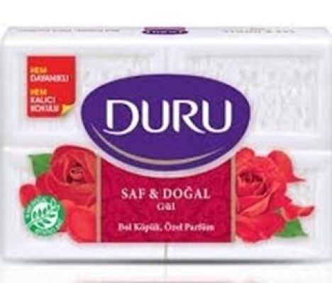  Duru Saf & Doğal Kaynaklı Gül 4 Adet Beyaz Kalıp Sabun 600 gr