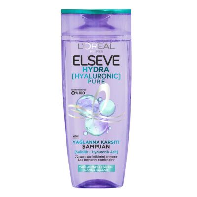 Elseve Hydra [hyaluronic] Pure Salisilik Asit Içeren Yağlanma Karşıtı Arındırıcı Şampuan 300ml