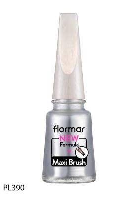  Flormar Oje Maxi Brush Pearly Pl390 Stylish Silver New