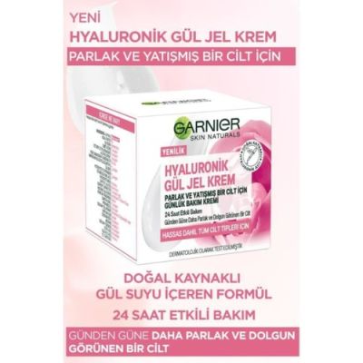 Garnier Hyaluronik Gül Jel-krem - Parlak Ve Yatışmış Bir Cilt Için Günlük Bakım Kremi
