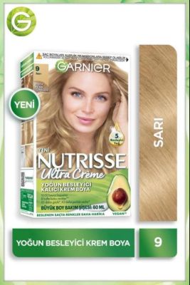 Garnier Nutrisse Yoğun Besleyici Kalıcı Krem Saç Boyası 9 Sarı
