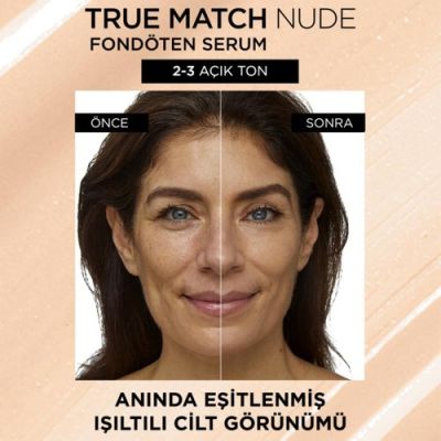  L'Oreal Paris L'oréal Paris True Match Nude Serum Fondöten 2-3 Light 3600523989904