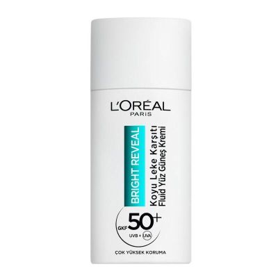 Loreal Paris Bright Reveal Spf 50+ Koyu Leke Karşıtı Fluid Günlük Yüz Güneş Kremi 50ml