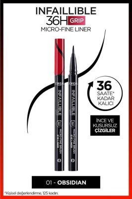 L'Oreal Paris L'oréal Paris Infaillible 36h Grip Micro Fine Eyeliner 01 Obsidian - Siyah 3600524048907
