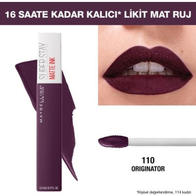  Maybelline New York Likit Mat Ruj - SuperStay Matte Ink City Edition Lipstick 110 Originator 3600531513405