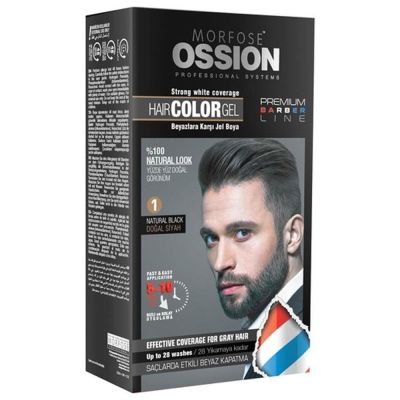 Morfose Ossion Pr.barber Erkek Saç Jel Boya Doğal Siyah No:1 40 Ml