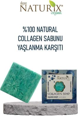  Naturix Natural Collagen Sabun Kırışıklık Önleyici Yaşlanma Karşıtı Canlandırıcı %100 Doğal Collagen Soap