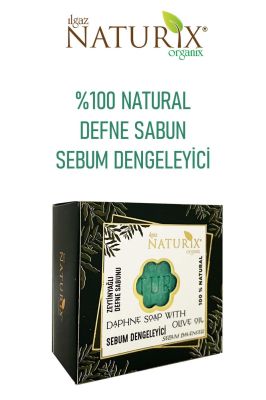 Naturix Natural Zeytinyağlı Defne Sabun Cilt ve Saç Sabunu Doğal Nemlendirici Arındırıcı