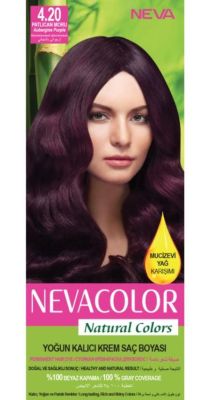  Neva Color Natural Saç Boyası Seti 4.20 Patlıcan Moru