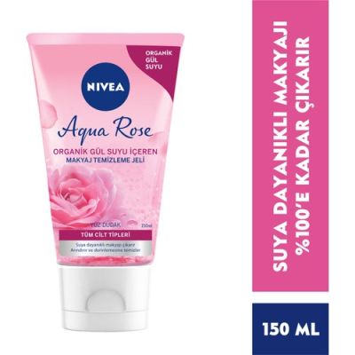  Nivea Aqua Rose Organik Gül Suyu İçeren Makyaj Temizleme Jeli 150ml