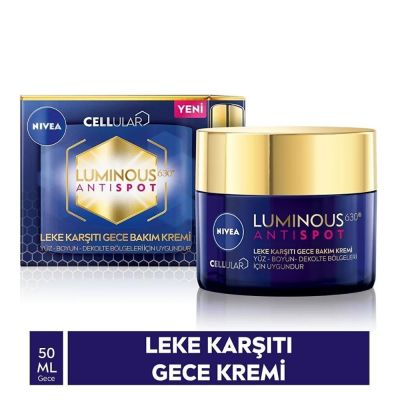  Nivea Luminous630 Leke Karşıtı Gece Bakım Yüz Kremi 50ml