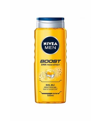 Nivea Men Boost Duş Jeli 500ml 3'ü 1 Arada Komple Bakım, Vücut, Saç Ve Yüz Için