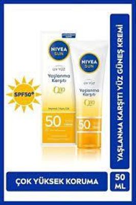 Nivea Sun SPF50 Parlama Karşıtı & Güneş Koruyucu Yüz Güneş Kremi 50 ml
