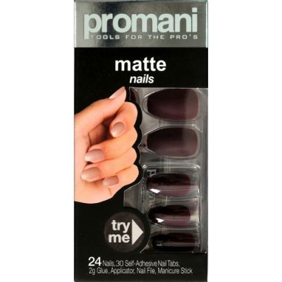  Promani Matte Takma Tırnak Kiti Koyu Bordo Pr-5018