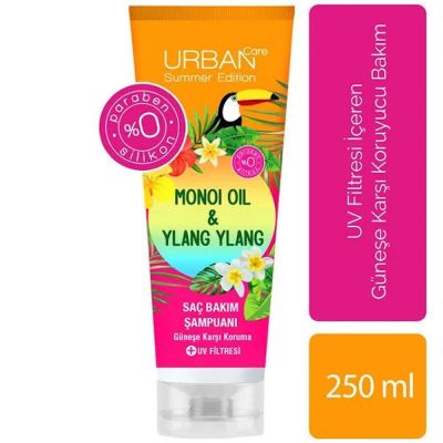  Urban Care Summer-Monoi Yağı & Ylang Ylang Güneş Koruyucu Saç Bakım Şampuanı-Vegan-250 ML