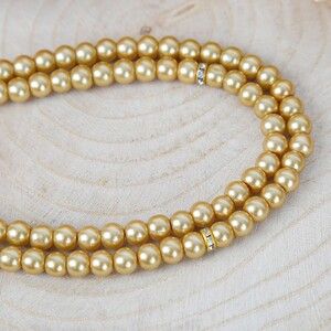 10 Adet İnci Tesbih Gold