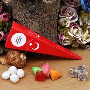  Asker Mevlüt Şekeri Çifte Kavrulmuş Lokumlu Mevlana Şekerli (70-80gr) 15cm