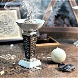Ayasofya - Lüks Ahşap Metalli Tütsülük & Buhurdanlık Incense and Censer bakhoor