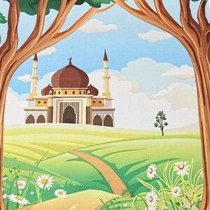  Çocuk Seccadesi Ağaç- Kahve 82×45 cm 110 gr - Tesbih Hediyeli