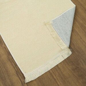  İsme Özel El Kuba Lüks Astarlı Biyeli Seccade-Krem (66X125cm) 565 gr