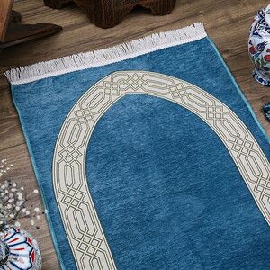  İsme Özel Seccade Payidar Turkuaz 65x115 cm - 320 gr