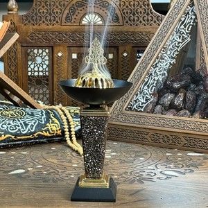 Damascus - Lüks Ahşap Metalli Tütsülük & Buhurdanlık Incense and Censer bakhoor