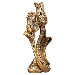 Dekoratif Lale Gül Biblo Orta Boy (23,5x12cm) Sarı 640gr