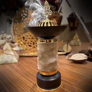 Fergana- Lüks Ahşap Metalli Tütsülük & Buhurdanlık Incense and Censer Bakhoor