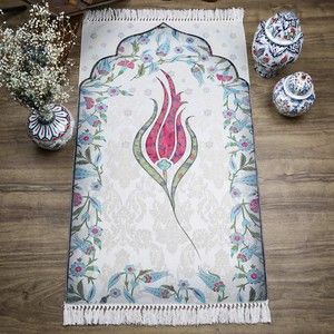  Hediyelik İnce Pamuk Seccade Fuşya - Lale 70x117 cm - 370 gr