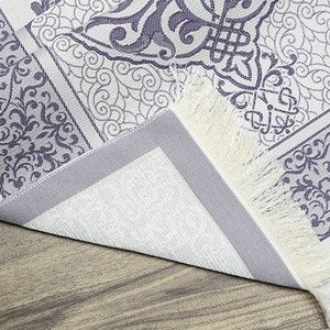  Hediyelik İpek Nur Tafta Seccade Koyu Mor 68x110 cm - 200 gr