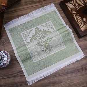  Hediyelik İpek Nur Tafta Seccade Yeşil 68x110 cm - 200 gr
