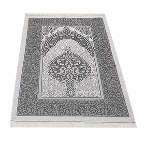  Hediyelik İpek Nur Tafta Seccade Siyah 68x110 cm - 200 gr