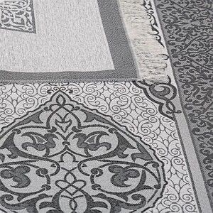  Hediyelik İpek Nur Tafta Seccade Siyah 68x110 cm - 200 gr