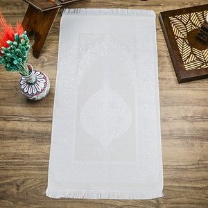 Hediyelik İpek Nur Tafta Seccade Krem 68x110 Cm - 200 Gr