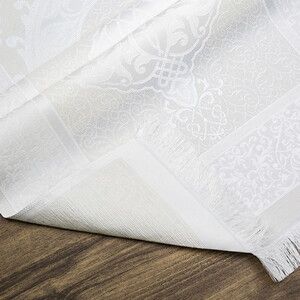  Hediyelik İsme Özel Seccade (68x110 Cm) ,İnci Tesbih , 99 lu Tesbih, Silindir Seti - Krem