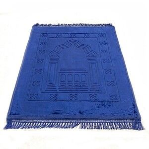 Hediyelik Kadife Peluş Seccade Lacivert 70 x 110 cm - 750 gr