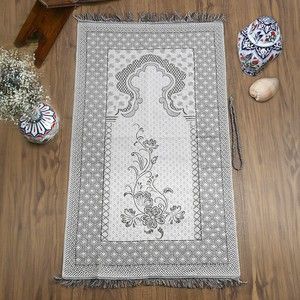  Hediyelik Kokulu Broker Seccade& Gri Kokulu Tesbih Asetatlı Mevlid Paketi (13*19 cm, 235 gr)-Gri